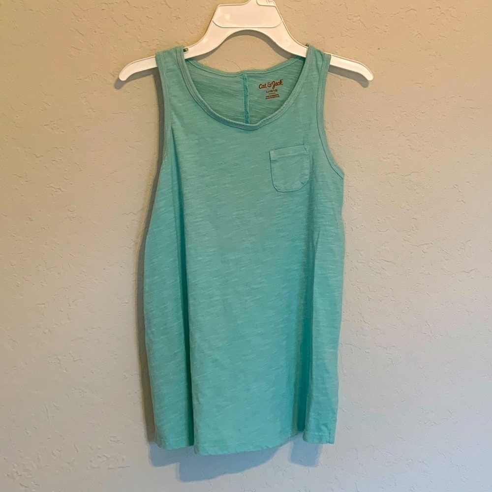 Girls 10/12 Green Cat & Jack Tank Top